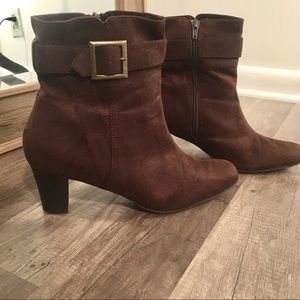 - Lane Bryant Ankle Boots Suede Brown